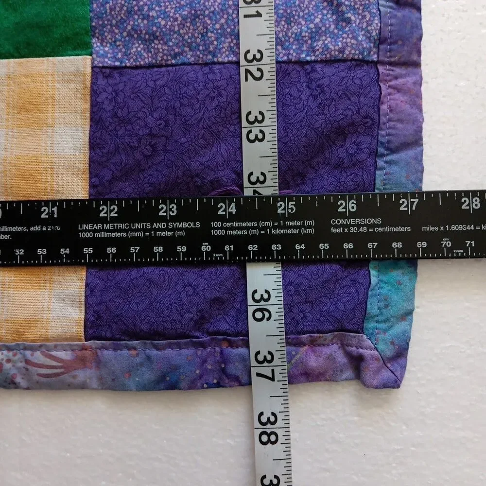 Purple Green Baby Blanket Quilt 27